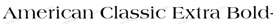 American Classic Extra Bold字体转换